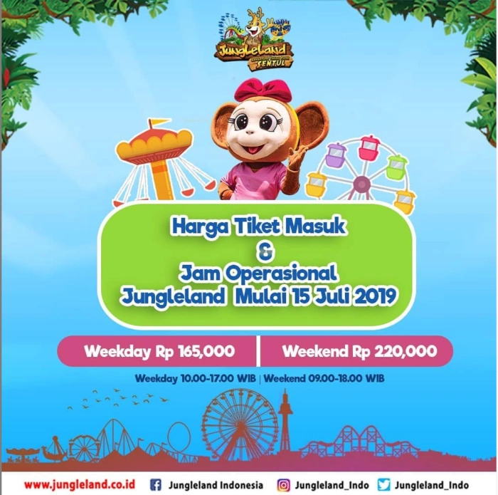 Bogor jungleland sentul wisata wahana tutup tiket hutan buka operasional masuk trivindo