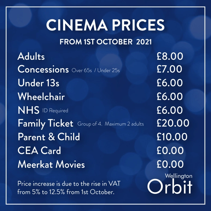 Cinema ticket price sustainable cinemas