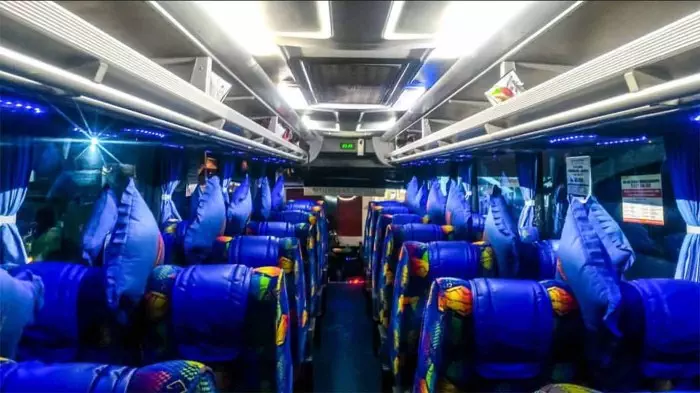 Bus pangandaran transportasi budiman umum pariwisata wisata pilih papan tiket jurusan